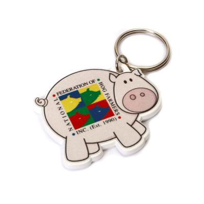 Image of Recycled Pig Shape Keyring