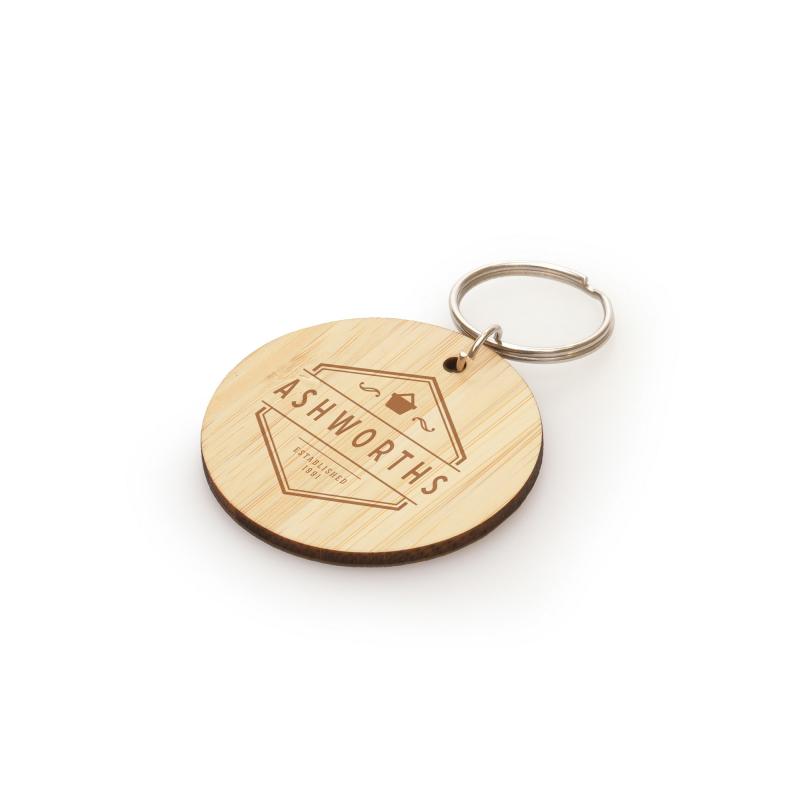 Image of Round Wooden Keyring